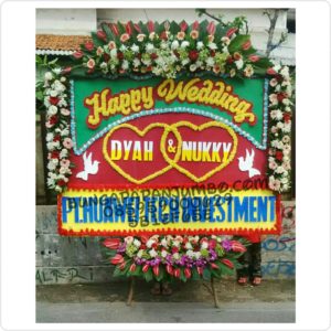 Bunga papan wedding jumbo diHarmoni jakarta pusat 085959000629 Kode: bpj-bw-04